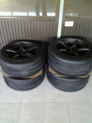 .<<ขายล้อแมค17>>Prodrive-go-05f 5รู114 เป็นงานกอบแท้.เกตุA หน้า8.5.ยาง225/45 หลัง9.5ยาง275/40สีกัลเทา ...