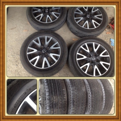 ขายแม็กเดิมขอบ15 Honda City Society 4/100 + ยางปี11 ราคา 8,900 บาทถูก