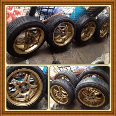 ขายแม็กมือ2ขอบ16 สีทอง 4 รู100+ยาง ราคา 6,900 บาทราคาถูก