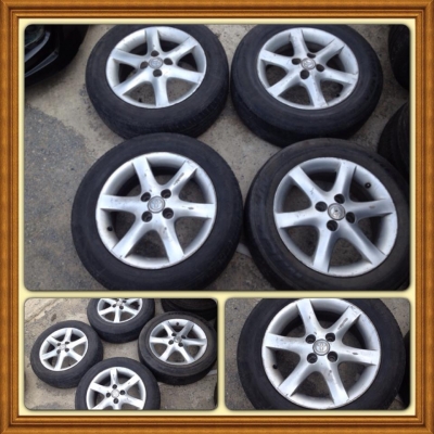 ขายแม็กเดิมขอบ 15 Toyota Altis 6ก้าน4รู100+ยาง ราคา 3,900 บาทถูก