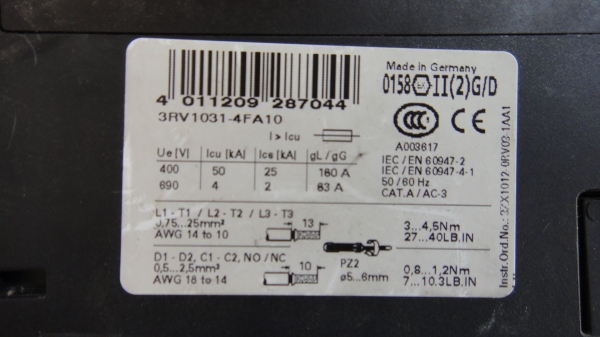 เบรคเกอร์ 3 เฟส แบบมีโอเวอร์โหลดในตัว