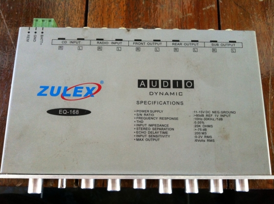 (ส่งEMS ด่วนให้คุณคเชนทร์ จ.นครนายก เรียบร้ิอยแล้ว ขอบคุณมากครับ)ขาย ปรี ZULEX EQ-168 ราคา 550 บาท ต่อรองมาขายได้ขายเลย สามพราน นครปฐม