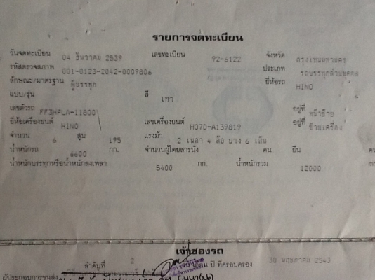 ขายรถหกล้อ สิงไฮเทค ปี 39 สภาพพร้อมใช้งาน