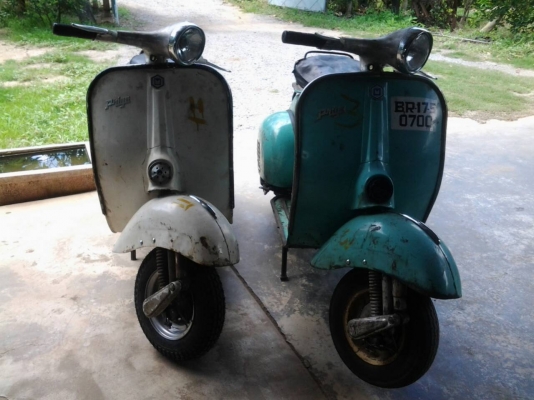 ขาย Vespa 64 เครื่องดี สีแห้งๆ ราคา 28,000(ขาว) และ 29,000(เขียว)ครับ