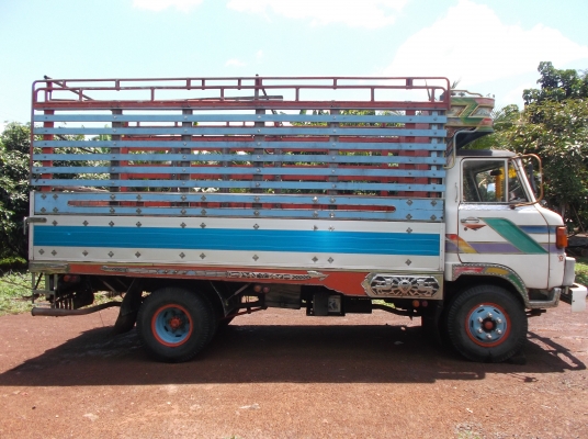 ขาย!! HINO KM310  รถล่อง กระบะมิเนียม  คอกไม้มะค่า