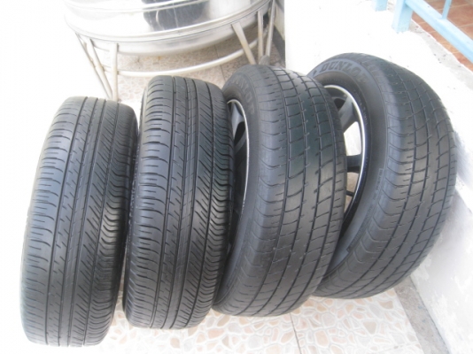 ขายล้อแม็ก Honda city 15"x6" et 53 4รู100 +ยางปี10  ล้อทำสีมาใหม่ครับ (081-3747940)