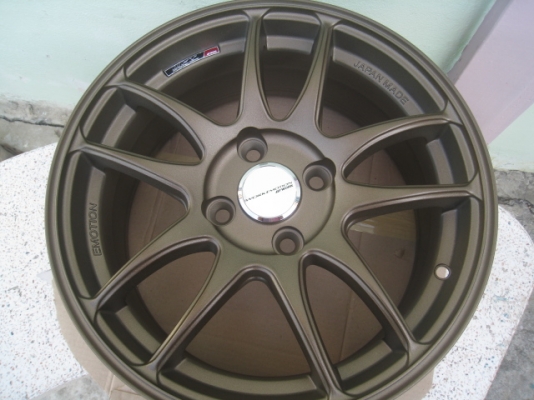 ขายล้อแม็กใหม่ W work emotion 15"x6.5" et38 4รู 100 สีน้ำตาลยิงทราย ล้อไม่เคยใช้งานครับ  (081-3747940)