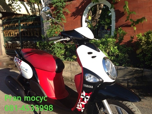 ขาย yamaha fiore สีขาวเเดงดำ ปี2556