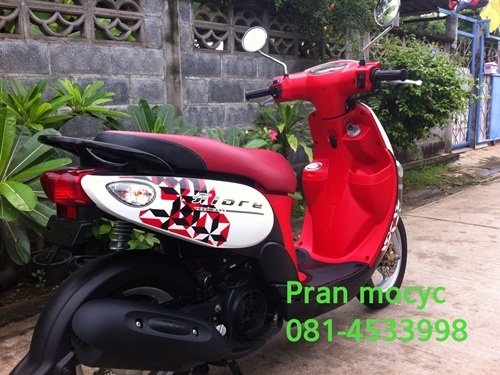 ขาย yamaha fiore สีขาวเเดงดำ ปี2556