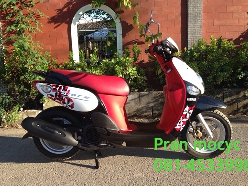 ขาย yamaha fiore สีขาวเเดงดำ ปี2556