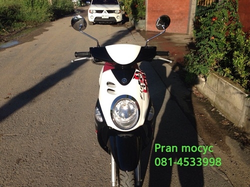 ขาย yamaha fiore สีขาวเเดงดำ ปี2556