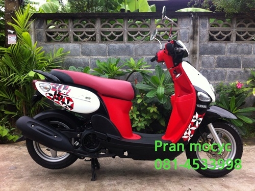ขาย yamaha fiore สีขาวเเดงดำ ปี2556
