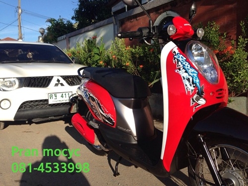 ขาย honda scoopy-i สีเเดงดำ ปี2555