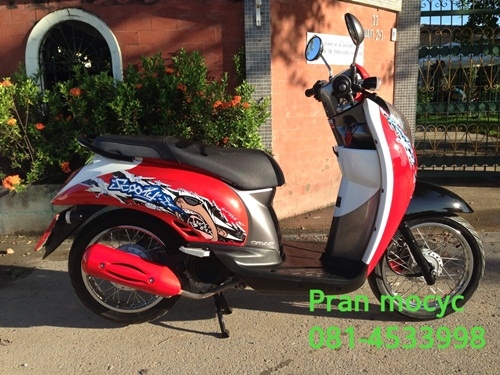 ขาย honda scoopy-i สีเเดงดำ ปี2555