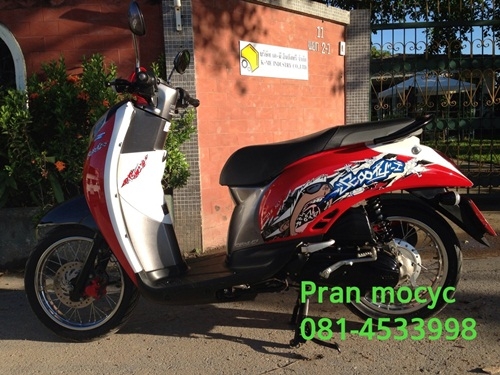 ขาย honda scoopy-i สีเเดงดำ ปี2555