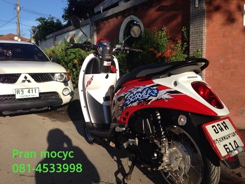ขาย honda scoopy-i สีเเดงดำ ปี2555