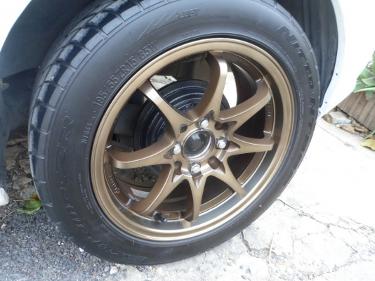 ขายCE28กว้าง6.5,ET40+ยางNITTO555 spec195/55/15