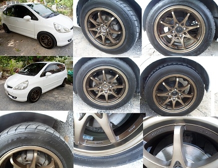 ขายCE28กว้าง6.5,ET40+ยางNITTO555 spec195/55/15