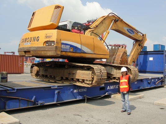 ขายแบ็คโฮ มือ 2 รุ่น 222 Samsung มีระบบหัวเจาะ