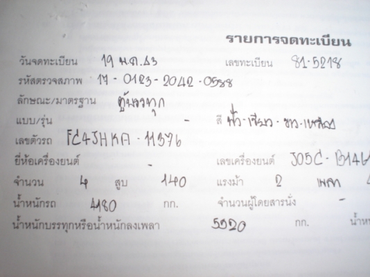 ขาย รถห้างแท้ HINO FC4J รถโรงงานส่งยาทิฟฟี่ ป้ายแดง มือเดียว สภาพดี ต่อรองได้ เจ้าของขายเอง ขาย รถห้างแท้ HINO FC4J รถโรงงานส่งยาทิฟฟี่ ป้ายแดง มือเดียว สภาพดี ต่อรองได้ เจ้าของขายเอง