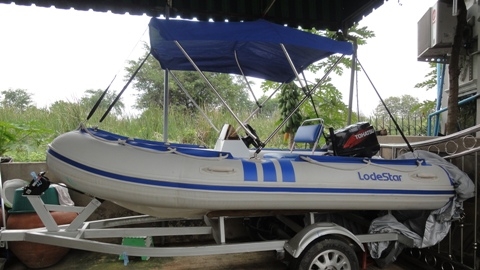 ขายเรือยางท้องไฟเบอร์ เครื่องTohatsu 30 พร้อมใช้