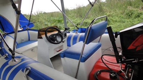 ขายเรือยางท้องไฟเบอร์ เครื่องTohatsu 30 พร้อมใช้