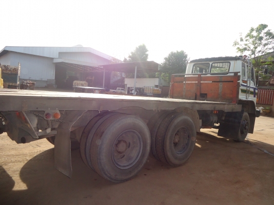 ขายรถพ่วง(พื้นเรียบ)HINO227 เครื่องEK100 2 เพลา ยางเต็ม เดิม ๆ ทะเบียนพร้อม