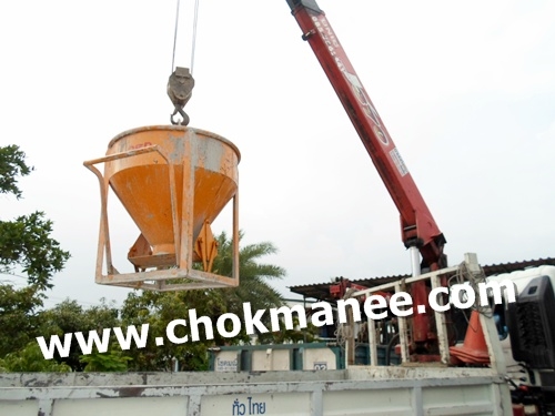 รถบรรทุกติดเครน มีป๊อกเก็ตเทปูน ให้เช่า