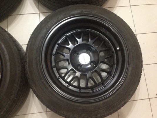 ขายแม็กซ์ stance wheels ขอบ15 กว้าง8  4/100+ ยาง ราคา 12,500 บาท