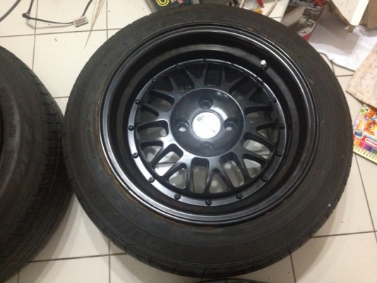 ขายแม็กซ์ stance wheels ขอบ15 กว้าง8  4/100+ ยาง ราคา 12,500 บาท