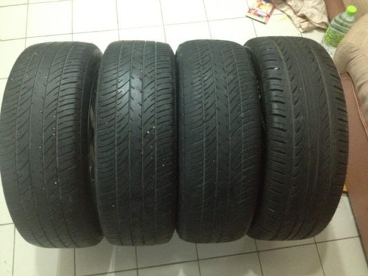 ขายแม็กซ์เดิม Honda Jazz ขอบ15 4รู100+ยางปี08 ราคา 5500 บ.