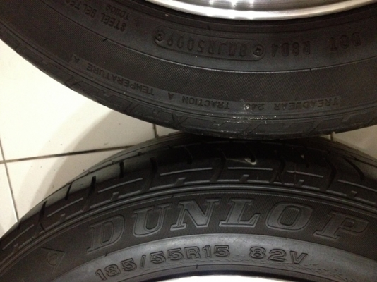 ขายแม็กซ์มือ2 ล้อกล้วย ขอบ15 กว้าง7 ออฟ 35 4/100+ ยางปี09 ราคา9,900 บาท