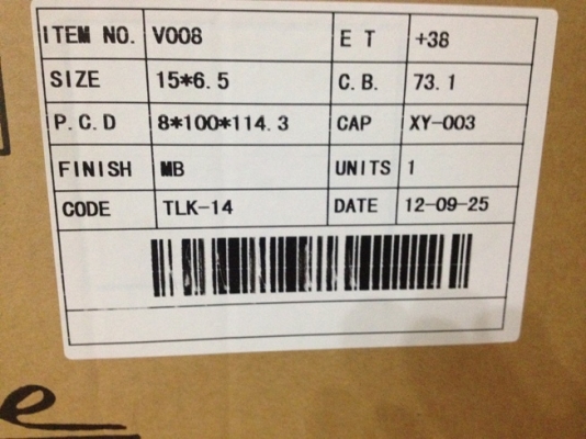 ขายล้อแม็กใหม่100\% Samulai ขอบ15 4 รู100/114 8500 บาท