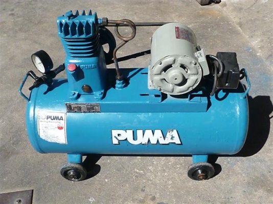 ขายปั๊มลมสายพาน puma 1/4 hp  มอเตอร์มิตซู1/3