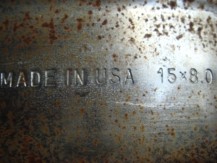 กะทะโครเมี่ยม usa 15 x 8 นิ้วลึกๆพร้อมยาง bf all 32ดอกเต็ม ยางปีเก่าแล้ว 2500 บาท