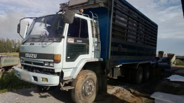 ขายรถบรรทุกสิบล้อดั๊มพ์ Isuzu 240 หัวขาว 2 เพลา ดั๊มพ์มิเนียมคอกเกษตร เครื่องเกียร์เดิม มีระบบลากพ่วง ทะเบียนพร้อม