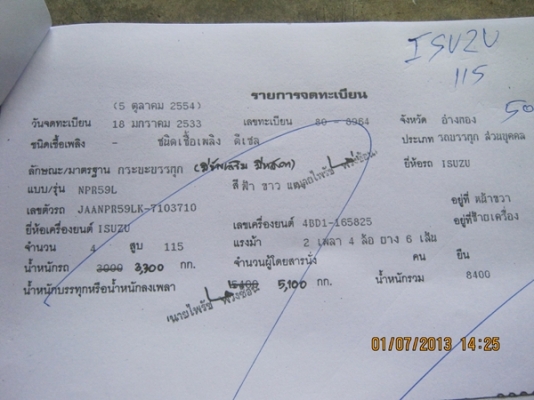 ขายรถบรรทุกหกล้ออีซูซูNPR 115 แรงม้าเครื่องแน่น รถห้าง