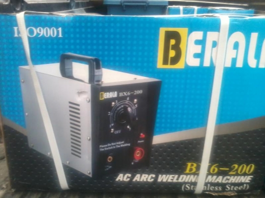 ขายตู้เชื่อมกระเป๋าหิ้ว BERALA BX6- 200แอมป์ Ac Arc Welder รุ่นใช้ดี ราคาไม่แพง ของใหม่ มีอะไหล่ ซ่อมได้ครับ ขายตู้เชื่อมกระเป๋าหิ้ว BERALA BX6- 200แอมป์ Ac Arc Welder รุ่นใช้ดี ราคาไม่แพง ของใหม่ มีอะไหล่ ซ่อมได้ครับ