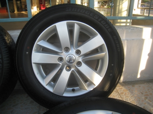 ขายล้อแม็ก Nissan Teana ถอดจากรถป้ายแดง 16"x6.5" et40 5รู114.3 + ยางปี 3812(081-3747940)