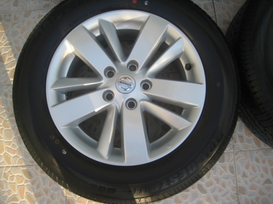 ขายล้อแม็ก Nissan Teana ถอดจากรถป้ายแดง 16"x6.5" et40 5รู114.3 + ยางปี 3812(081-3747940)