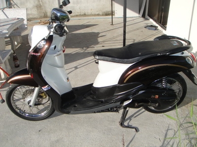 ขาย Yamaha Fino ปี 52 สีน้ำตาล ขาว