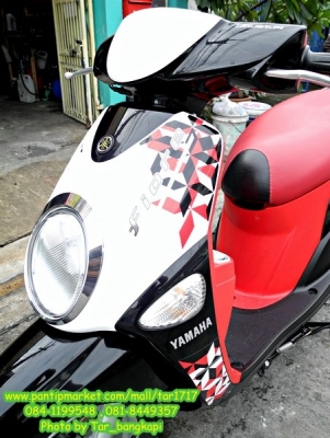 YAMAHA FIORE ลายใหม่ล่าสุด สี ขาว-แดง-ดำ ปี 2012 ราคา 26,900 เท่านั้น