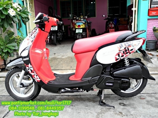 YAMAHA FIORE ลายใหม่ล่าสุด สี ขาว-แดง-ดำ ปี 2012 ราคา 26,900 เท่านั้น