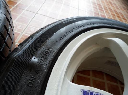 แม็ก RG II ขอบ18"(1คู่) พร้อมยาง245/45/18(ปี10 บวม1เส้น) 6500บ."แยกแม็ก5,000 /ยาง1,500 ครับ"