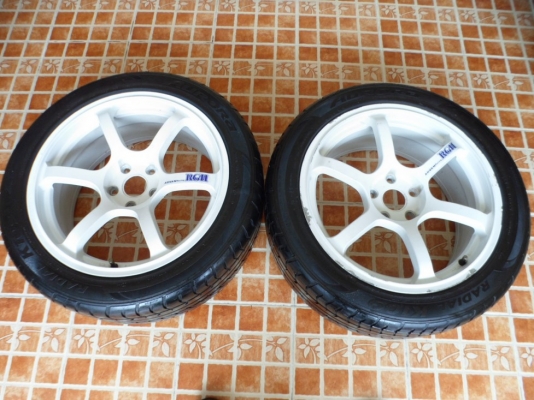 แม็ก RG II ขอบ18"(1คู่) พร้อมยาง245/45/18(ปี10 บวม1เส้น) 6500บ."แยกแม็ก5,000 /ยาง1,500 ครับ"