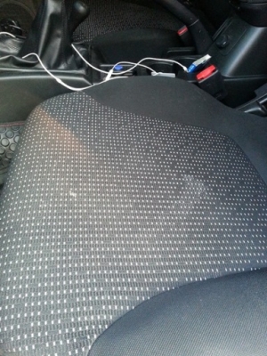 ขายเบาะคู่หน้า Triton ปี2011 สีดำ ราคา 4,000 บาทพร้อมราง