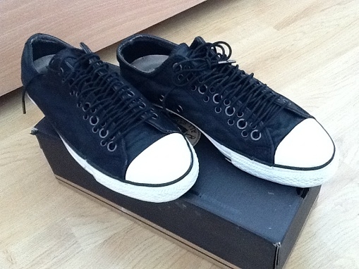 ขายรองเท้า Converse Varvatos multieyelet leather black --ขายNike SB Stefan Janos