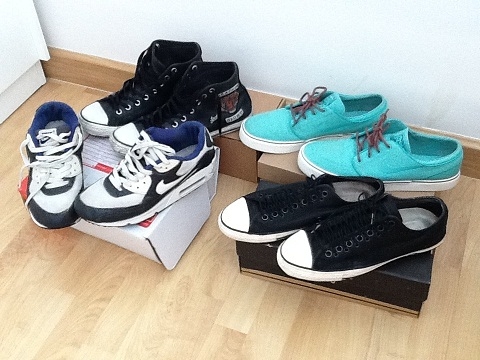 ขายรองเท้า Converse Varvatos multieyelet leather black --ขายNike SB Stefan Janos