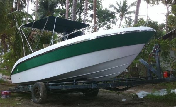 ขายเรือไฟเบอร์ต่อใหม่ ขนาด 22 ฟุต