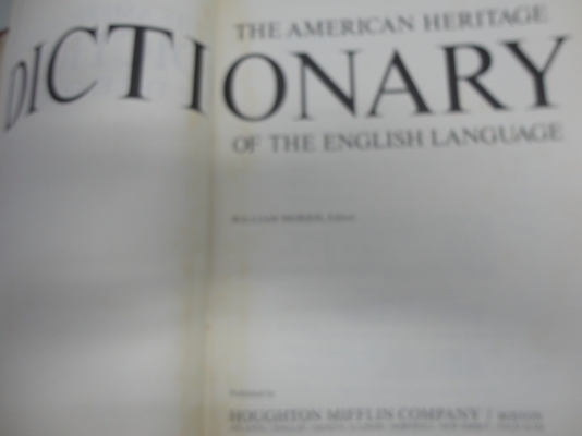 THE AMERICAN HERITAGE DICTIONARY OF THE ENGLISH LANGUAGE TEL.081-005-8785